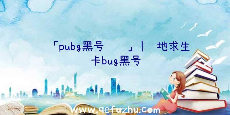 「pubg黑号风险」|绝地求生卡bug黑号